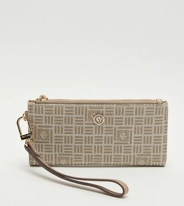 آن كلاين Anne Klein Patterned Zippered Bi-fold Wallet